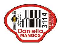 Daniella brand mangoes product sticker