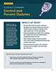 The cover of control and prevent diabetes evidence summary pdf.
