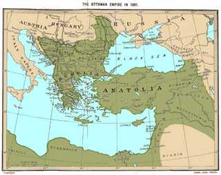 map of Ottoman Empire in 1801