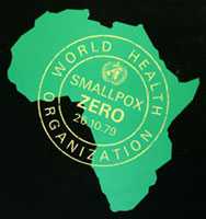 WHO poster commemorating the eradication of smallpox in October 1979, which was later officially endorsed by the 33rd World Health Assembly on May 8, 1980. Courtesy of WHO.