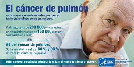 Gráfica para compartir sobre la mortalidad por el cáncer del pulmón.