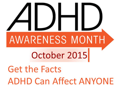 Logo: Octubre es el Mes de Concientización sobre el Trastorno por Déficit de Atención e Hiperactividad (TDAH). 