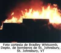 foto cortesia de Bradley Whitcomb, Depto de bomberos de St. Johnsbury, St. Johnsbury, VY