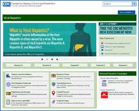 Screen capture CDC's Viral Hepatitis Web Site