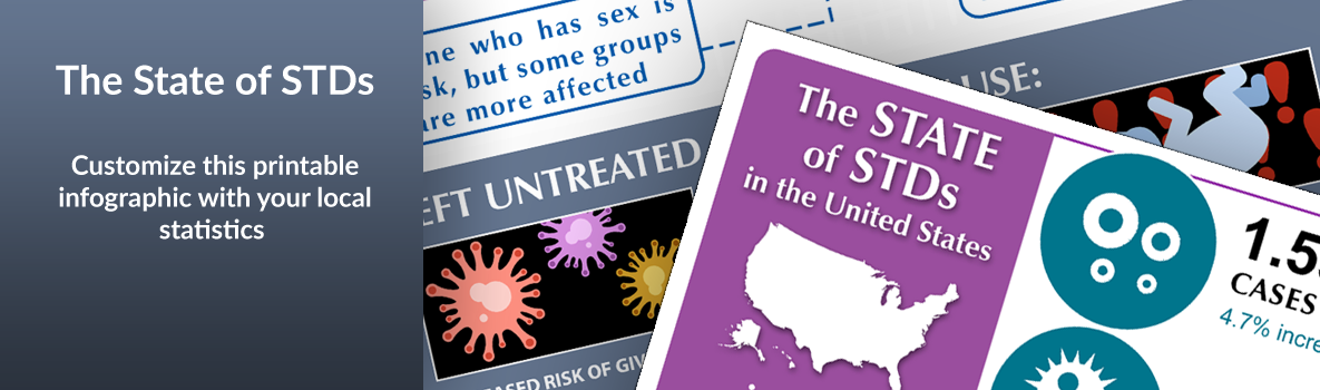 The State of STDs - Customize this printable infographic with your local statistics