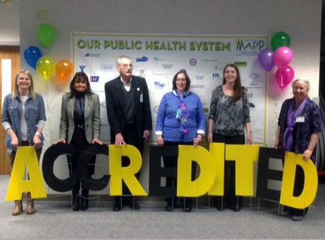 Local health officials and accreditation coordinators from the three accredited local health departments in Kentucky.