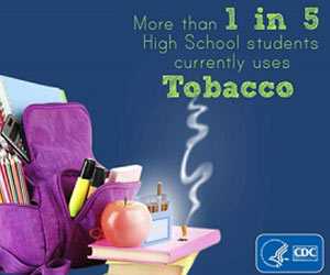 More than 1 in 5 high school students currentlu uses tobacco