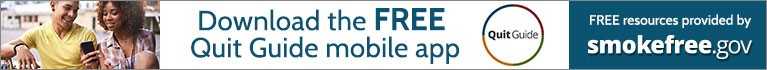Download the FREE Quit Guide mobile app FREE resources provided by smokefree.gov