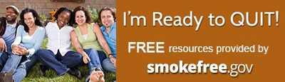 I'm Ready to QUIT! FREE resources provided by smokefree.gov