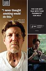 Poster of Shawn encouraging other smokers to quit.