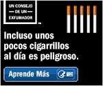 Fumar ran solo 5 cigarrillos al dia, duplica tu riesgo de morir de enfermedad cardiaca. Incluso unos pocos cigarrillos al día pueden ser mortales.