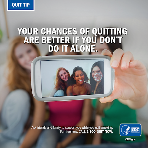Your chances of quitting are better if you don't do it alone