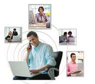 Images of people on a computer