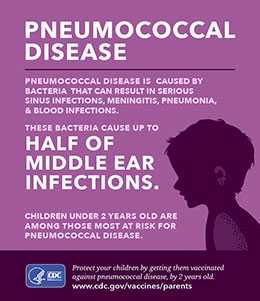 Small infographic showing the facts about pneumococcal disease and how to protect your child.