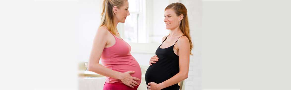 Two pregnant women.