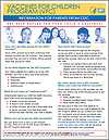 Vaccines for Children program (VFC) image of flyer