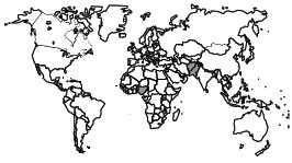 world map showing wild poliovirus in 2008 as discussed in the Polio Eradication section