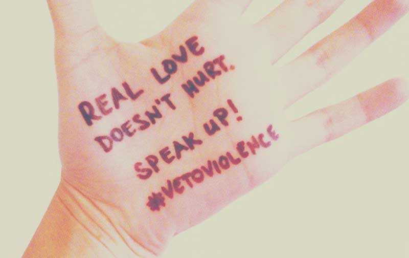 Real love doesn't hurt. Speak up!
