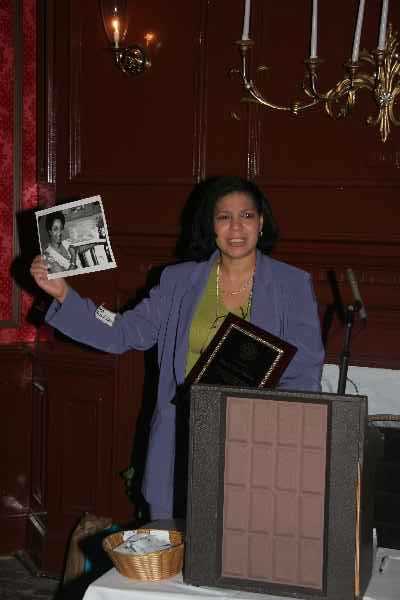 Karen Richard-Lee accepts the posthumous award for her mom, Ms. Imelda "Jean" Richard,  Honorary PHA. 