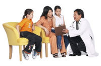 Doctor with family