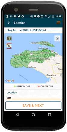 image of mobile device with map of Haiti