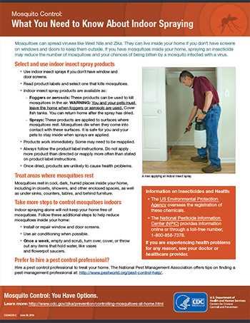 Mosquito Control: What You Need to Know About Indoor Spraying fact sheet thumbnail