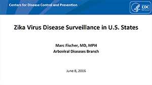 Imagen en miniatura de la portada de las diapositivas Vigilancia de la enfermedad por el virus del Zika en los estados de los EE. UU.