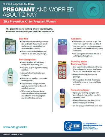 Zika Prevention Kit for Pregnant Women flyer thumbnail