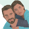 Graphic of a couple