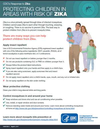 Protecting children in areas with Zika fact sheet thumbnail