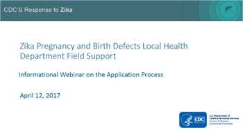 La aplicación de apoyo de campo del LHD en materia de zika lanza la imagen de pantalla del seminario virtual 4-12-17